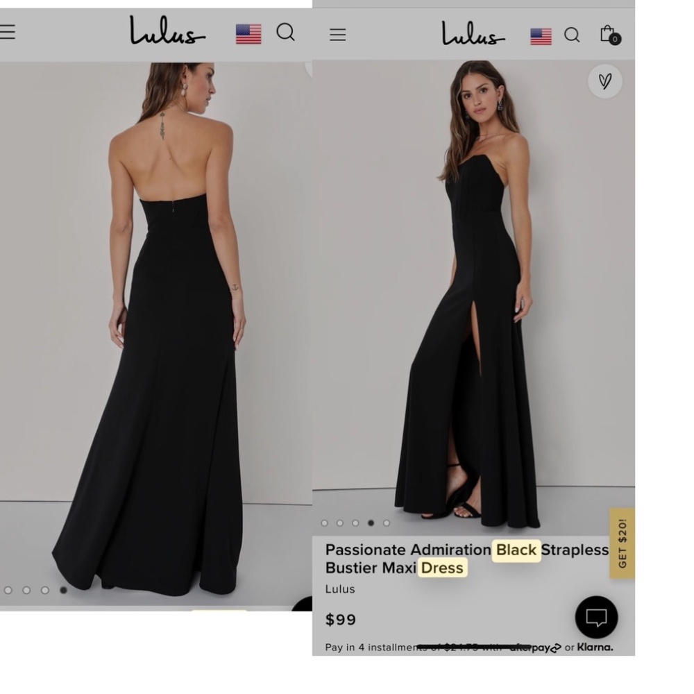 Women’s medium black dress